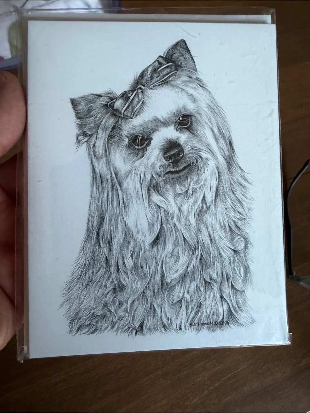 Yorkshire Terrier Dog Note Cards (8) Fine Art Drawing